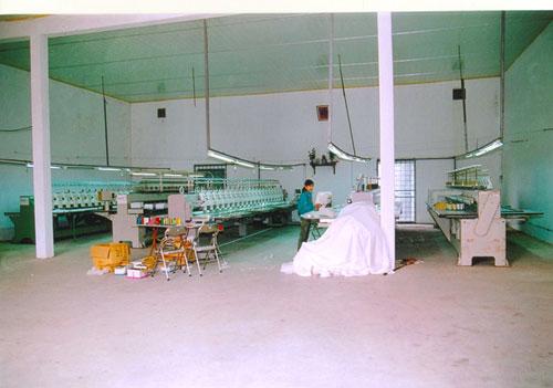 The Embroidery computerized Workshop Of  Duckien Company, 300 square meters with 5 multi-head machines    