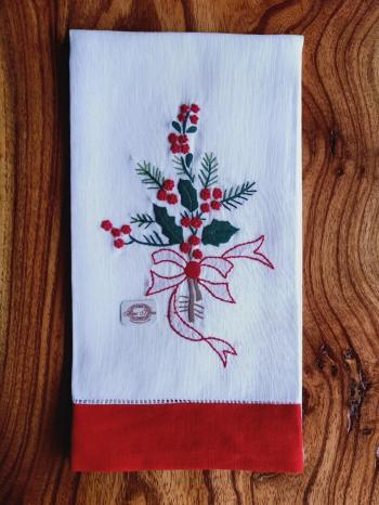 Towels pine bough  ribon 