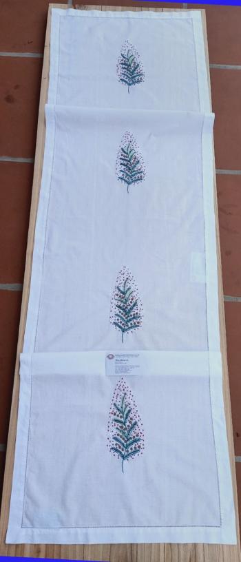 Table Runner  Pine Tree French  Knot 