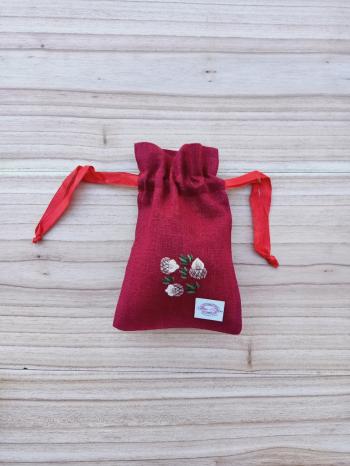 Gift Bags linen  red  B